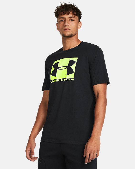 Men's UA Boxed Sportstyle Short Sleeve T-Shirt, Black, pdpMainDesktop image number 0